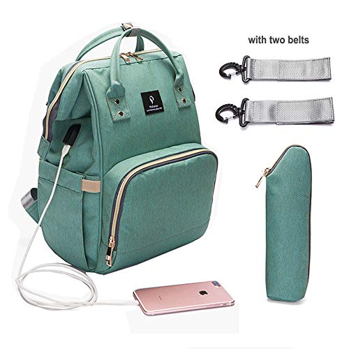Чанта за Бебешки Пелени с USB Интерфейс, по-Голям Капацитет, Водоустойчива Чанта за Памперси, Комплекти, Раница За Бременни, Чанта за Хранене,