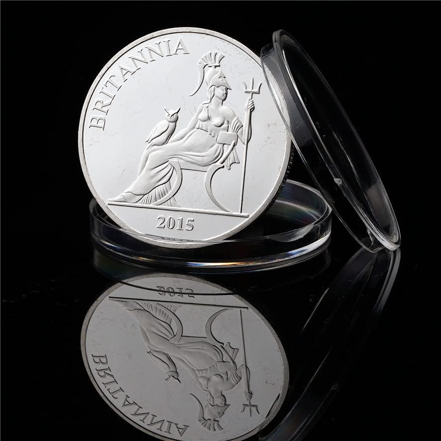 Британската Богинята на Британска Възпоменателна монета 2015 Британската Кралица сребърно покритие Монета, Медал Великобритания