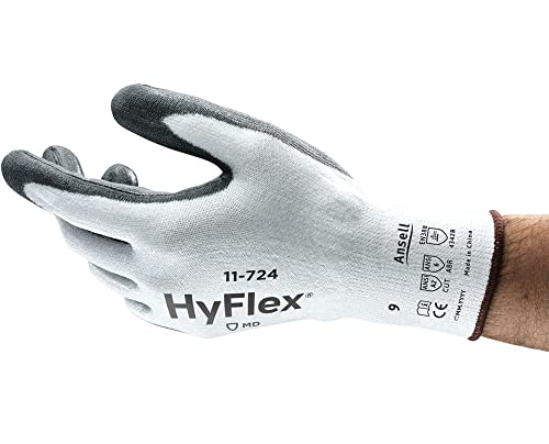 Ръкавица средно съдържание Ansell Healthcare 163834 серия 11-724 HyFlex импрегнирани за дланта, 13 Калибър, Размер 10 (опаковка