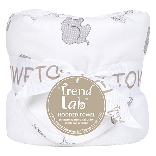 Кърпа с качулка Trend Lab Safari с Шевроном, Сив /Бял