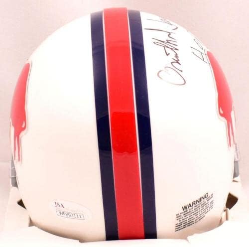 Орентал Джеймс (ОВ) Симпсън подписа мини-каска Bills 65-73 с автограф HOF - JSA с автограф B - Мини-каски NFL
