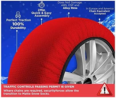 Зимни чорапи за автомобилни гуми Премиум-клас с Текстилни вериги за сняг Серия ExtraPro За Scion (Средно)