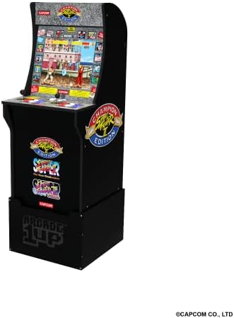 ARCADE1UP Street Fighter 2 - Класически Домашно Arcade шкаф 3 в 1 с Лицензиран Стояком
