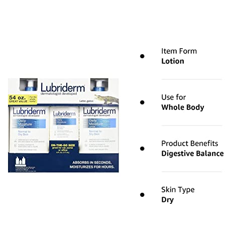 Ежедневен Хидратиращ лосион Lubriderm Dermatologist за нормална и суха кожа 3 Опаковки Value Pack