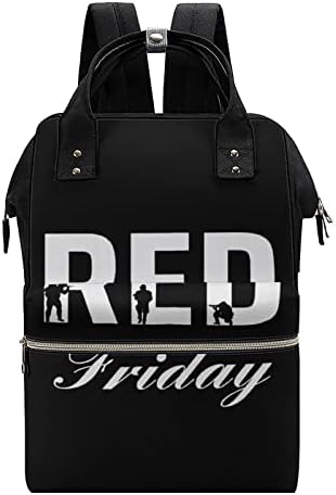 R. E. D не Забравяйте всички Разгъната Червена Петък, 1 Чанта за Памперси Раница Водоустойчива Чанта За Майките Раница с Голям