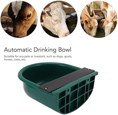 Пиенето за добитък, 10,94 x 10,51 Х 4,72 инча Пластмасова Автоматична Пиенето За добитък Пластмасов Удебелена Мивка за Пиене, Котки,
