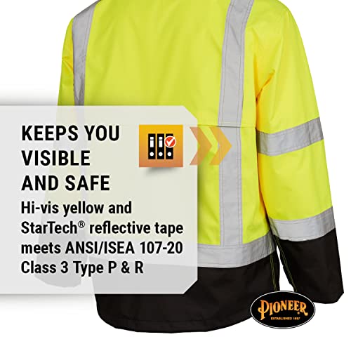 Защитно яке Pioneer Ripstop High Visibility Rain Gear Safety Jacket – Hi Vis, Водоустойчив, Светоотражающая, Работно яке
