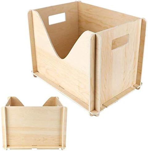 Anncus Дървена Кутия За Съхранение, Недовършена Дървена Кутия Органайзер за Съхранение на Контейнера за направи си САМ Съдове