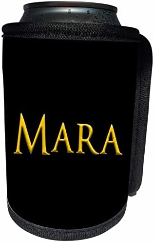 3дРоза Мара - най-якото детско име за момичета в САЩ. Жълто черните. - Опаковки за бутилки-охладители (cc-362761-1)