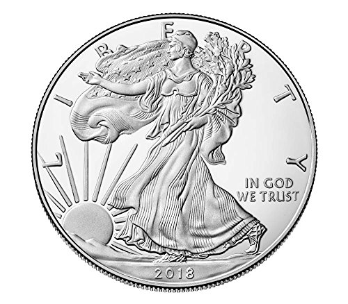 2018 W Сребърен Орел American Eagle 2018 Сребърна монета с разбивка по една унция номинална стойност от 1 долар на Монетния двор на САЩ