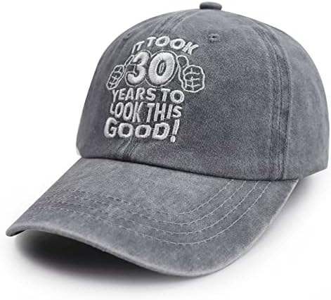 Подаръци SHANVANKE на 30-ия Рожден Ден за Него, Забавна бейзболна шапка на 30 Години, Регулируем Памучен Шапка с Бродерия за Мъже и Жени