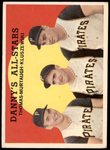 1959 Topps 17 Всички звезди Дани Франк Томас / Тед Клушевски/Дани Мерто Питсбърг Пайрэтс (бейзболна картичка) VG Пирати