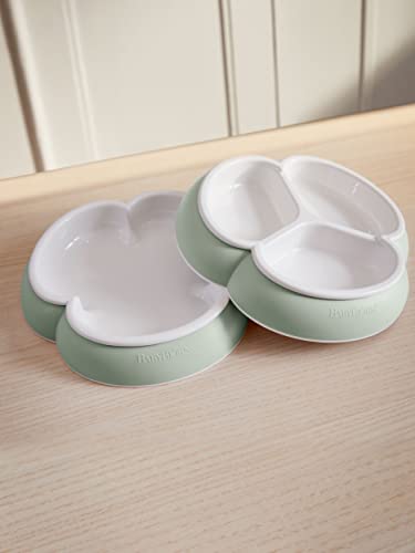 Комплект детски чинии BabyBjörn, 2 опаковки, Прах зелен цвят