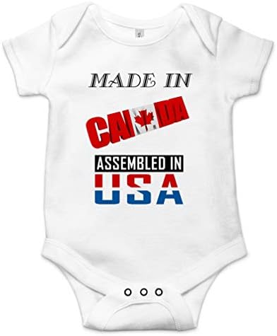 TripleBDesigns Направено в Канада, Събрани в САЩ Детско Боди за новородени Забавно дрехи