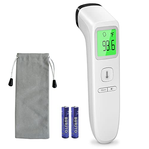 Термометър за челото Безконтактен Термометър с бързи и Точни Отчитане на аларма при повишена температура и функция памет Инфрачервен Дигитален