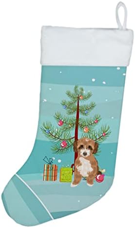 Carolin's Treasures WDK3036CS Драскат Трицветна 2 Коледни Чорапи, чорапи за висящи пред камината, Коледен Сезон декорация За