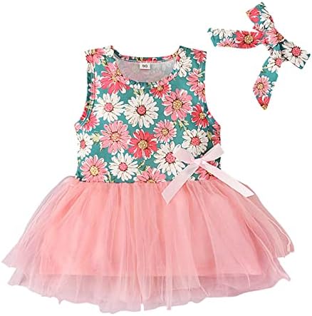 Розова рокля за момиче момче участък на товари бохемски цветен принт тюл шик рокля, украсена с дрехи, комплекти