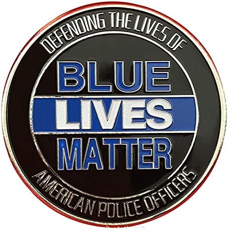 Сувенирни Монети на Съединените Щати Blue Lives Материята, Защищающая живота на американски полицаи, Възпоменателна монета с тънка синя