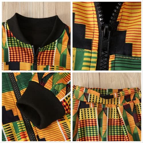 jascaela/Комплекти дрехи за момичета от 2 теми с африканските принтом впечатлява със своя бохемски Стил, Яке За Момичета, Палто, Пола, Пролет-Зимни