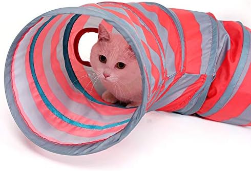Vedem Сгъваем Котешки Тунел S-образна форма Пет Play Tube за котки и Зайци (Многоцветен)