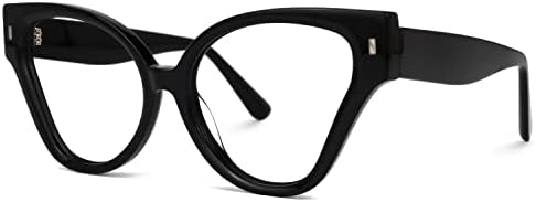 Zeelool Модни Ацетатные Очила в Рамки очила Котешко око на Големия размер, с безрецептурными Прозрачни лещи за Жени Jarmon