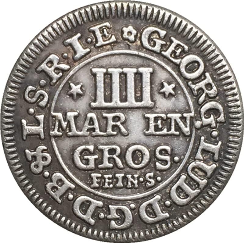 1700 Немски Медни Монети със сребърно покритие Антични Монети Събиране на монети Занаяти подлежащи на выдуванию