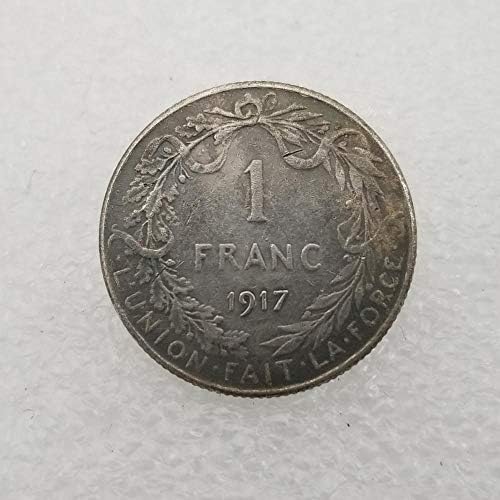 Професия Белгия 1917 Месинг, Сребро, Сребърни Старинни Монети на Паметника колекция от монети Възпоменателна монета