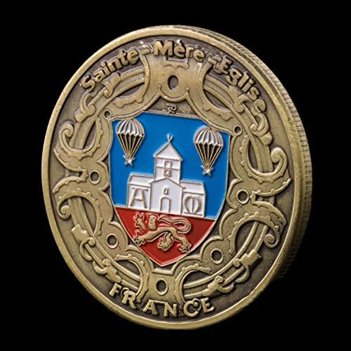 6.6.1944 Френски Амфибийни Сувенири и подаръци Монета Франция, покрит с бронзови покритие, Монети Повикване, Възпоменателна монета