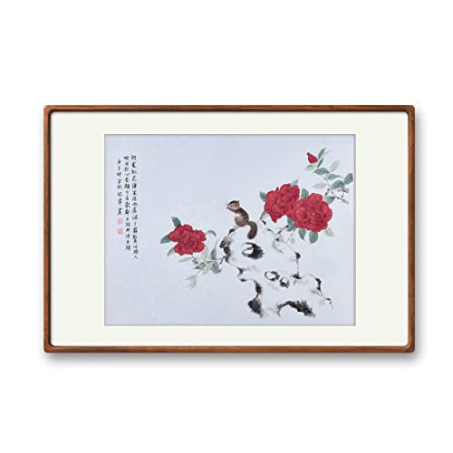 Протеин Камелия Камък на Китайската Живопис Ръчно Рисувани Стенни Изкуството на Източна Четка За Миене на Мастило Акварел Декор