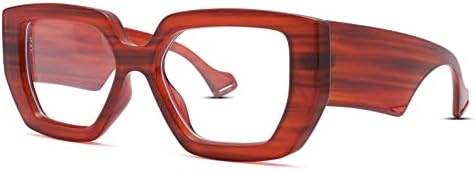 Очила Melpomenia в Дебелото Рамка от Синя Светлина за Жени И Мъже, Модни Квадратни Компютърни Игри Очила с Прозрачни Лещи