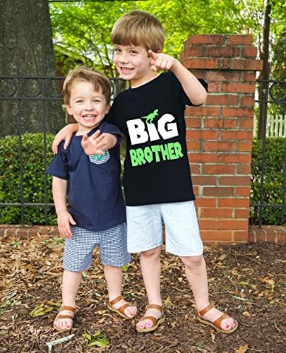 Тениска Big Brother за Малки Момчета, Тениска с обявяването на Big Bro, Графична Тениска с кръгло деколте и Къс ръкав