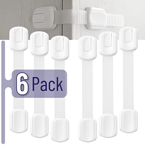 Бейтс - Ключалки за колани за безопасност за деца, 6 Опаковки, Ключалки за шкафове със защита от деца, Брави за шкафове
