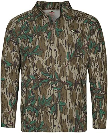 Мъжки ловни Ризи Мъхест Oak От лека Маскировка Tibbee Tech С еластична закопчалка на една четвърт от мълния
