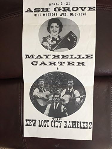 Плакат за Концерт MOTHER MAYBELLE CARTER New Lost City Ramblers 1963 Рекламна Билборд