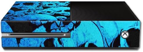 Кожата MightySkins, съвместим с Microsoft Xbox One - Blue Skulls | Защитно, здрава и уникална vinyl стикер-опаковка | Лесно се нанася,