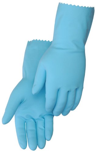 Ръкавица Liberty Ръкавица & Safety 2870BSL / M Латексова Домакински Влага Ръкавица, без да се разчита с подплата от флока, Химически устойчиви,