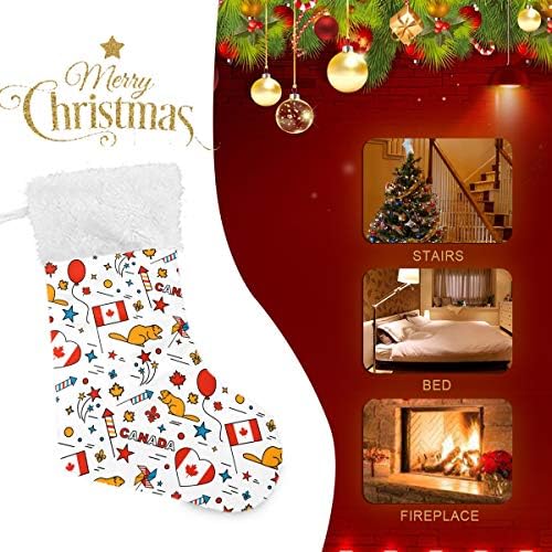 ПИМИЛАГУ, Канада Ден, 1 юли, Коледни Чорапи, 1 Опаковка 17,7 инча, Окачени Чорапи за Коледна украса