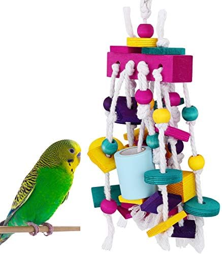 Играчки за Дъвчене за домашни птици Pawaboo, Играчки за Хапка в Клетка за Папагали, Забавни Играчки за Разрывания птици,