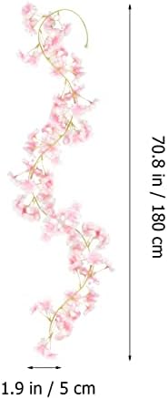 FOMIYES Изкуствена Череша Венец Пролетни Висящи Лози Фестивал за Моделиране на Цветя Kawai за Спални Хол Венец Тръба Таван, Стена,