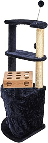Мебели Furhaven за котки и Котенца - Интерактивна площадка Тигър Tough Cat Tree Tower с Играчки и Кондоминиумом, Домашна детска