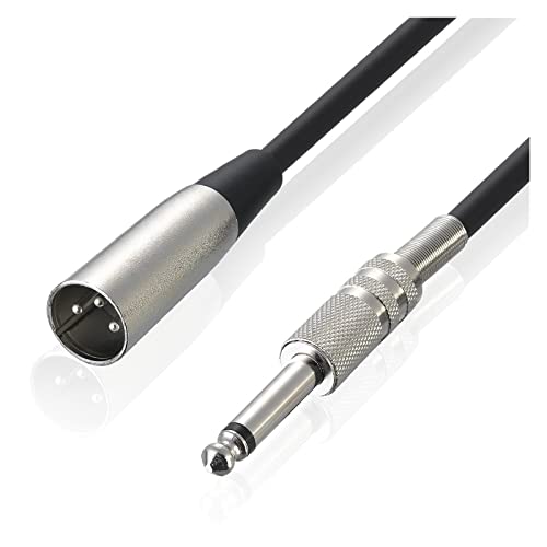 3Pin XLR Съединители за 1/4 6,35 мм Жак Микрофон аудио кабел Фолио + 1,8 м Сплетен от 3 m, 5 m и 10 m (Размер: 1,8 м)