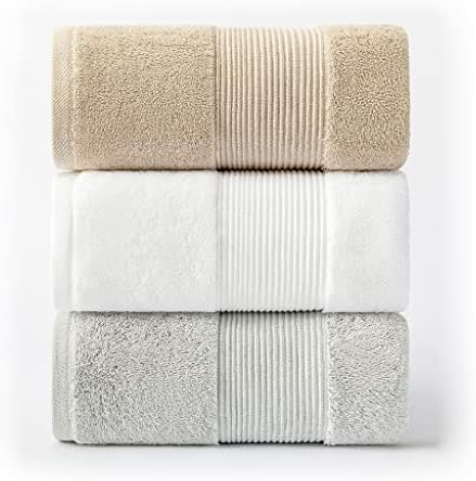 Кърпи за баня HMGGDD, Домашни памучни кърпи за начало на престой в хотела, Бяла, Мека и гъста, с коса не капе вода (Цвят: 3 бр.,