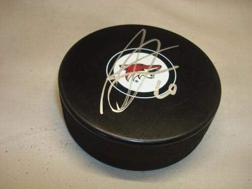 Антъни Дюклэр подписа хокей шайба Аризона Койотс с автограф 1А - за Миене на НХЛ с автограф