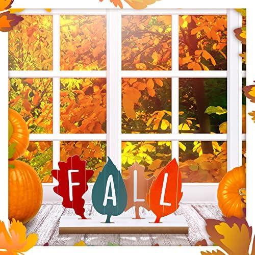 Есенна Знак на Благодарността, за Декор на Масата под Формата На Кленов Лист, Дървена декорация за Фермерска Къща, самостоятелен маса Знак