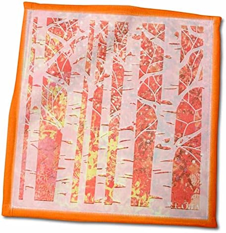 3. Начертайте Абстрактни Бреза В Гората От оранжеви, Жълти и Коралови кърпи (twl-61889-1)
