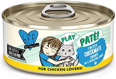 B. F. F. PLAY - Любители на пастет Най-добър котешки приятел, О, Да!, Пилешка мат с пиле, банка 5,5 унции (опаковка от 8 броя)