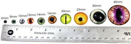 Интензивно-Зелени Човешки Стъклени Очи На Телени Штырьках за игла форма Консумативи за Тепане Кукли и други Занаяти (6 мм)