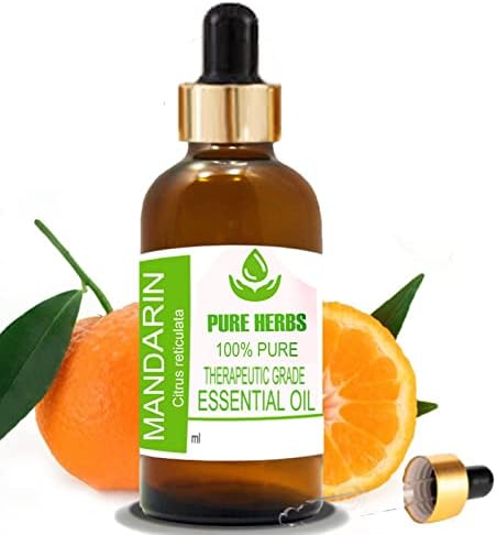 Етерично масло от Мандарина (Citrus reticulata) Pure Herbs Чисто и Натурално Терапевтични 15 мл с Капкомер