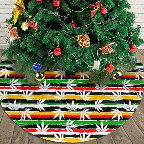 LVeShop Растафарианские Цветове С Шарени Листа на Канабис Пола за Коледно 30Луксозен Кръгла Подложка за вътрешна и Външна