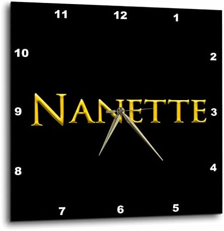 3дРоуз Nanette предпочитано място за Детско име за момичета в САЩ. Ключодържател жълт цвят в черно - Стенни часовници (DPP_356419_3)